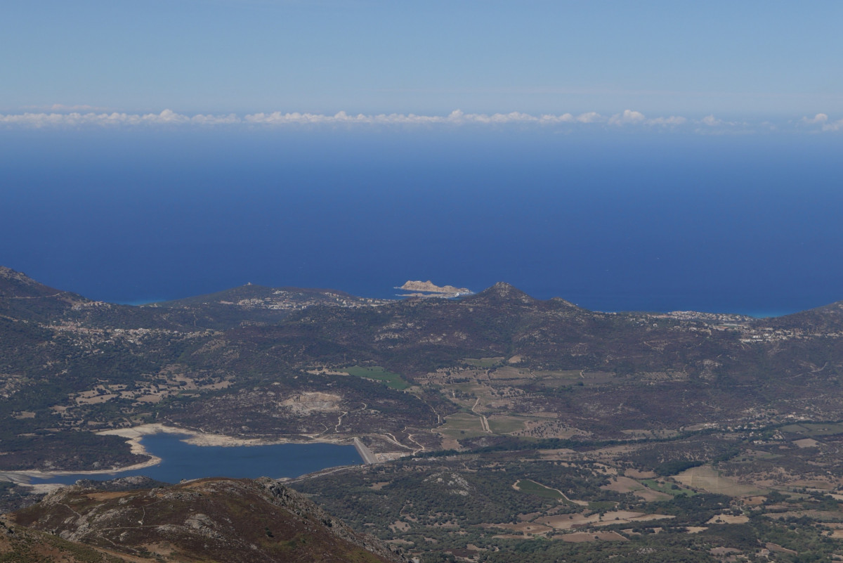 Blick vom Monte Tolu auf Ile Rousse und die Balagne